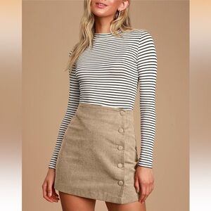 Corduroy Skirt High Waisted Short Pencil Bodycon Vintage Cute Mini Skirts Tan